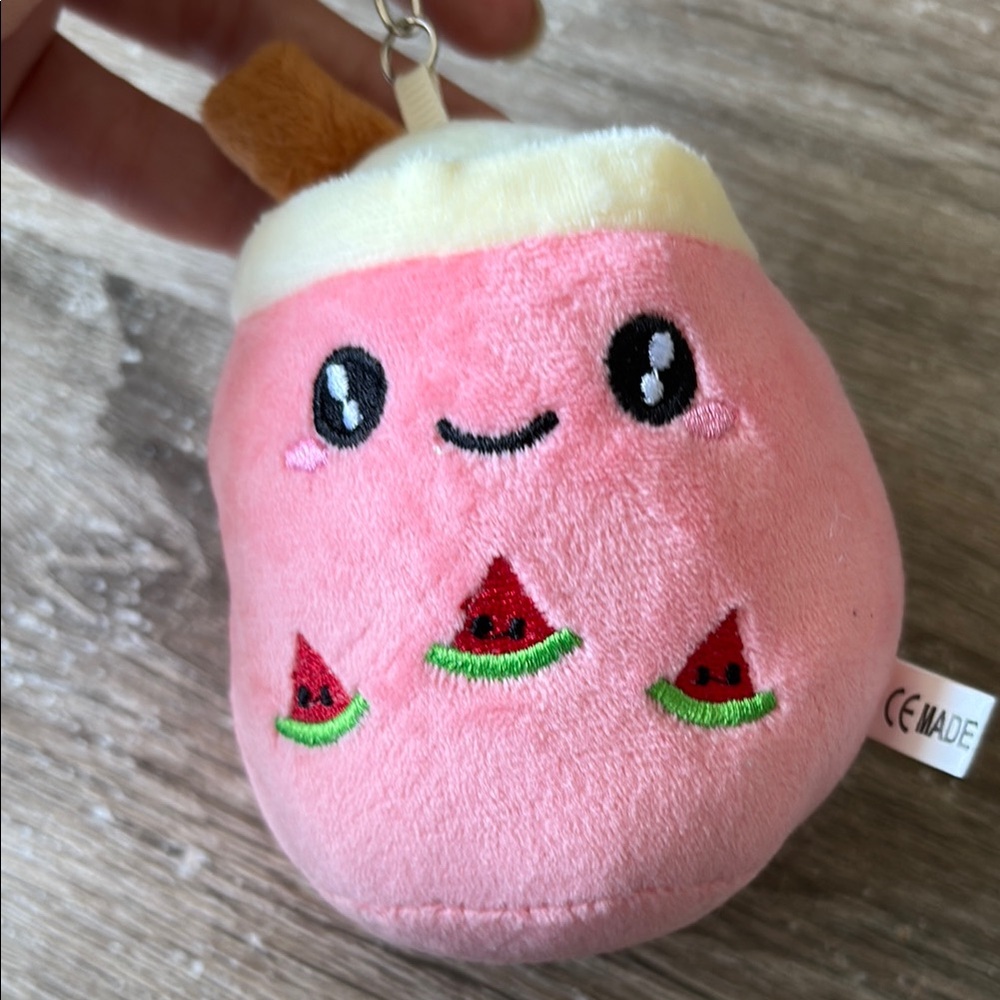 Pink and White Watermelon š Boba Tea Bag Charm - Picture 2 of 5